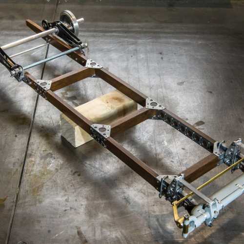 Ensemble châssis, trains avant arrière. Scale model 1/6 GN JAP v8 Richard Scaldwell