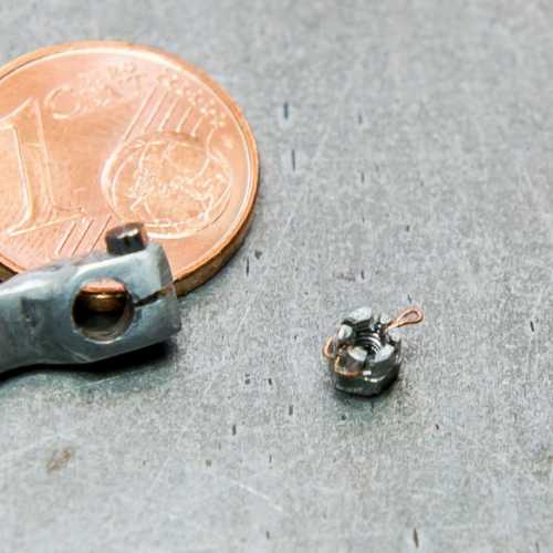 Fabrication d'un écrou cannelé avec sa fausse goupille Fiat 806 Grand Prix