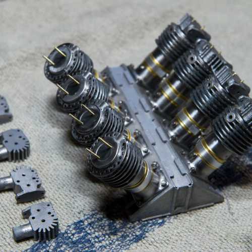 Engine Cycle car GN JAP v8 Richard Scaldwell model 1/6