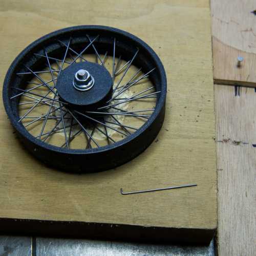 Face arrière de la roue maquette FIAT 806 Grand Prix